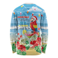 Hawaii Christmas Long Sleeve Shirt Funny Macaw Parrot Tropical Vibe LT05 - Wonder Print Shop