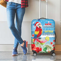 Hawaii Christmas Luggage Cover Funny Macaw Parrot Tropical Vibe LT05 - Wonder Print Shop