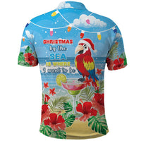Hawaii Christmas Polo Shirt Funny Macaw Parrot Tropical Vibe LT05 - Wonder Print Shop