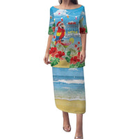 Hawaii Christmas Puletasi Funny Macaw Parrot Tropical Vibe LT05 - Wonder Print Shop