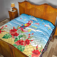 Hawaii Christmas Quilt Funny Macaw Parrot Tropical Vibe LT05 - Wonder Print Shop