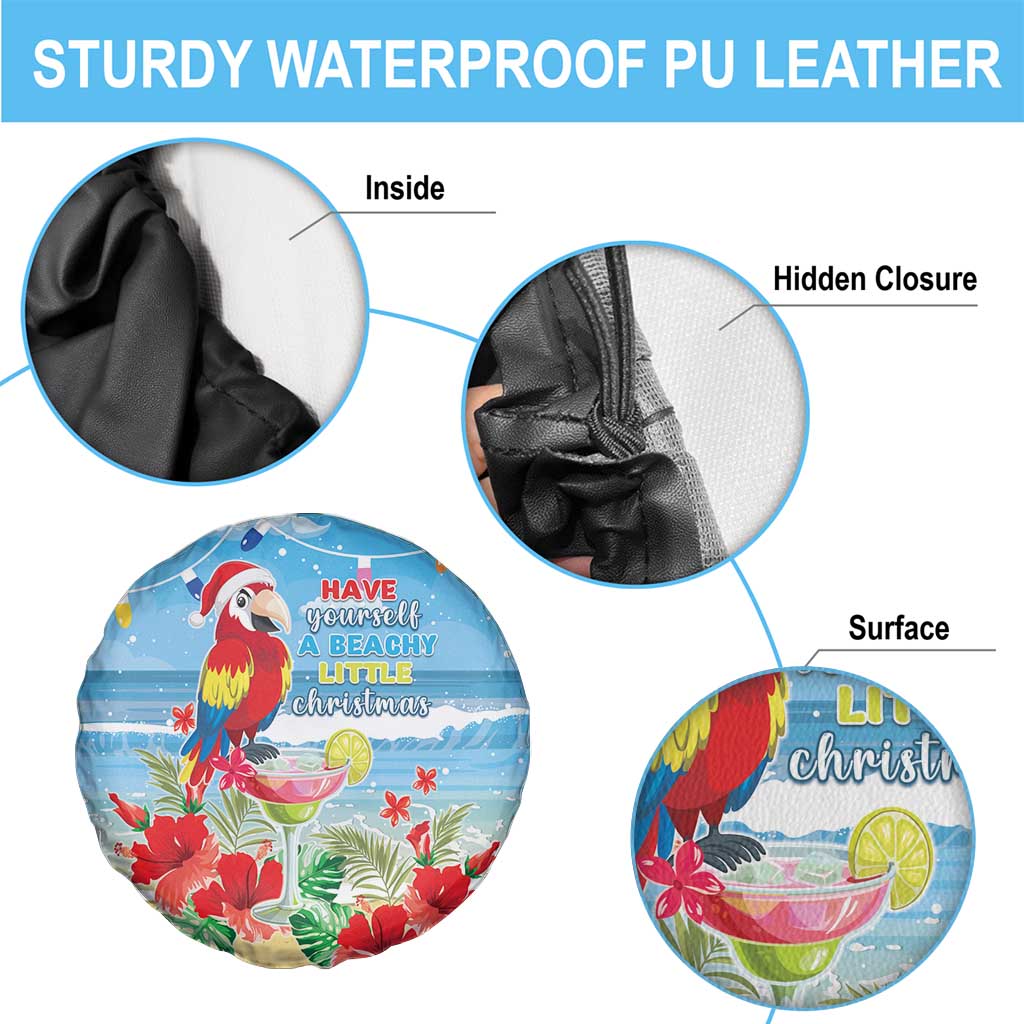 Hawaii Christmas Spare Tire Cover Funny Macaw Parrot Tropical Vibe LT05 - Wonder Print Shop