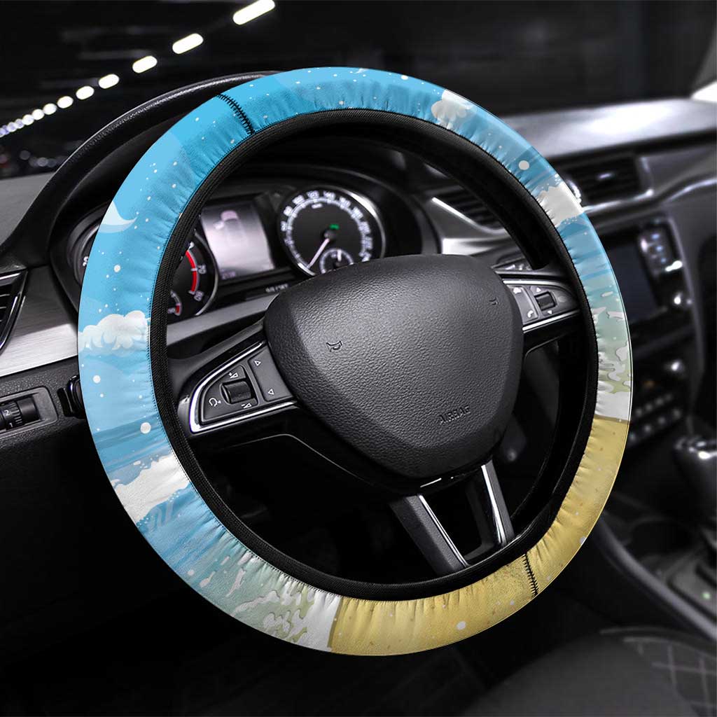 Hawaii Christmas Steering Wheel Cover Funny Macaw Parrot Tropical Vibe LT05 - Wonder Print Shop