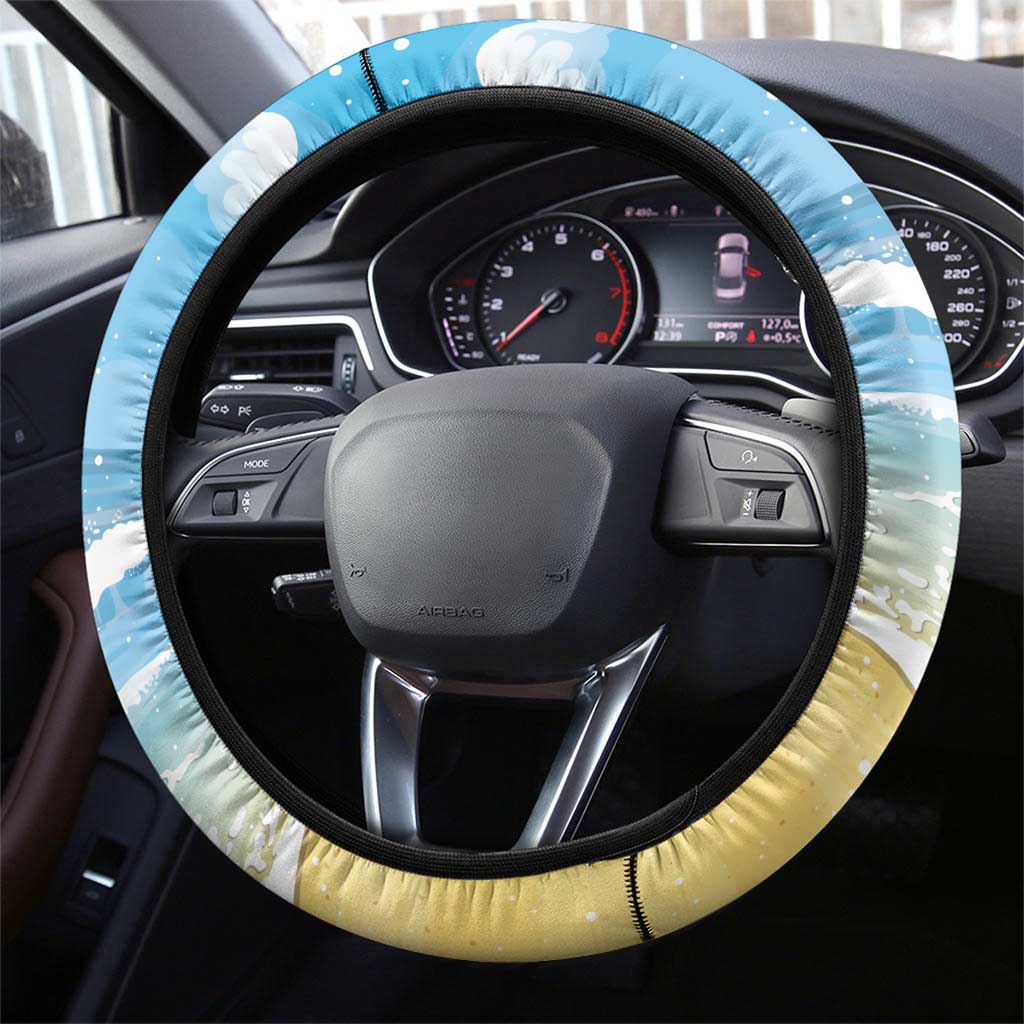 Hawaii Christmas Steering Wheel Cover Funny Macaw Parrot Tropical Vibe LT05 - Wonder Print Shop