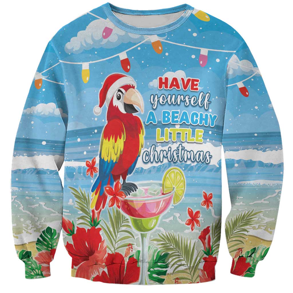 Hawaii Christmas Sweatshirt Funny Macaw Parrot Tropical Vibe LT05 - Wonder Print Shop