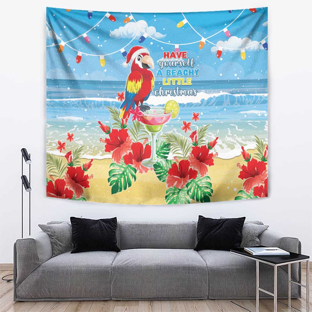 Hawaii Christmas Tapestry Funny Macaw Parrot Tropical Vibe LT05 - Wonder Print Shop