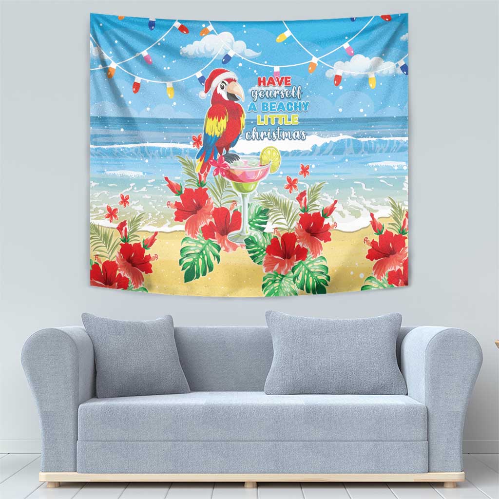 Hawaii Christmas Tapestry Funny Macaw Parrot Tropical Vibe LT05 - Wonder Print Shop