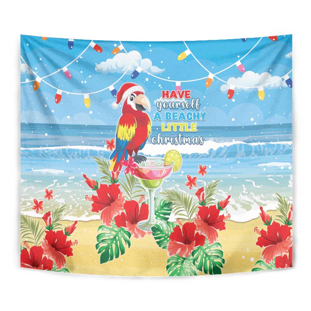 Hawaii Christmas Tapestry Funny Macaw Parrot Tropical Vibe LT05 - Wonder Print Shop