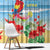 Hawaii Christmas Window Curtain Funny Macaw Parrot Tropical Vibe LT05 - Wonder Print Shop