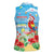 Hawaii Christmas Women Sleeveless Polo Shirt Funny Macaw Parrot Tropical Vibe LT05 - Wonder Print Shop