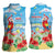 Hawaii Christmas Women Sleeveless Polo Shirt Funny Macaw Parrot Tropical Vibe LT05 - Wonder Print Shop