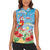 Hawaii Christmas Women Sleeveless Polo Shirt Funny Macaw Parrot Tropical Vibe LT05 - Wonder Print Shop