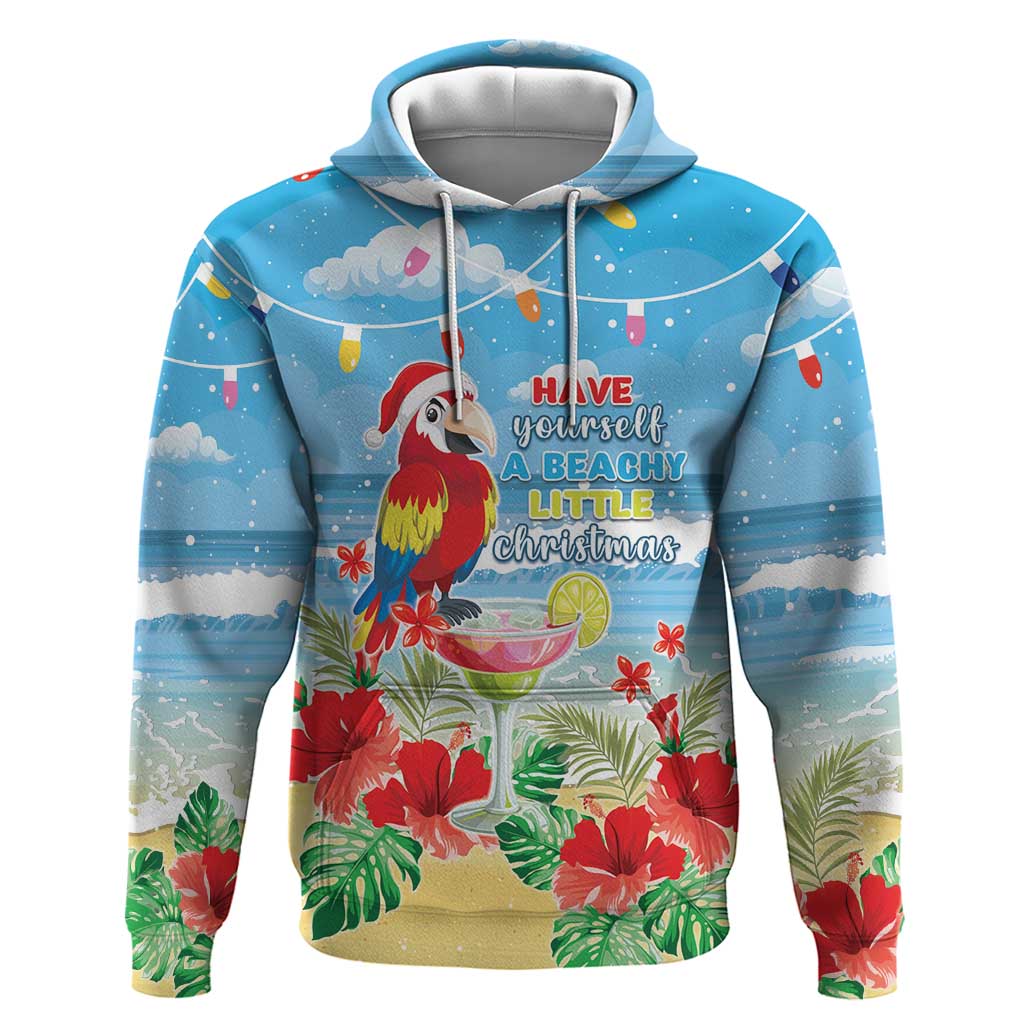 Hawaii Christmas Zip Hoodie Funny Macaw Parrot Tropical Vibe LT05 - Wonder Print Shop