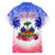Personalised Haiti Independence Day Family Matching Long Sleeve Bodycon Dress and Hawaiian Shirt Neg Maron Polynesian Style