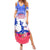 Personalised Haiti Independence Day Family Matching Summer Maxi Dress and Hawaiian Shirt Neg Maron Polynesian Style