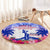 Haiti Independence Day Round Carpet Neg Maron Polynesian Style