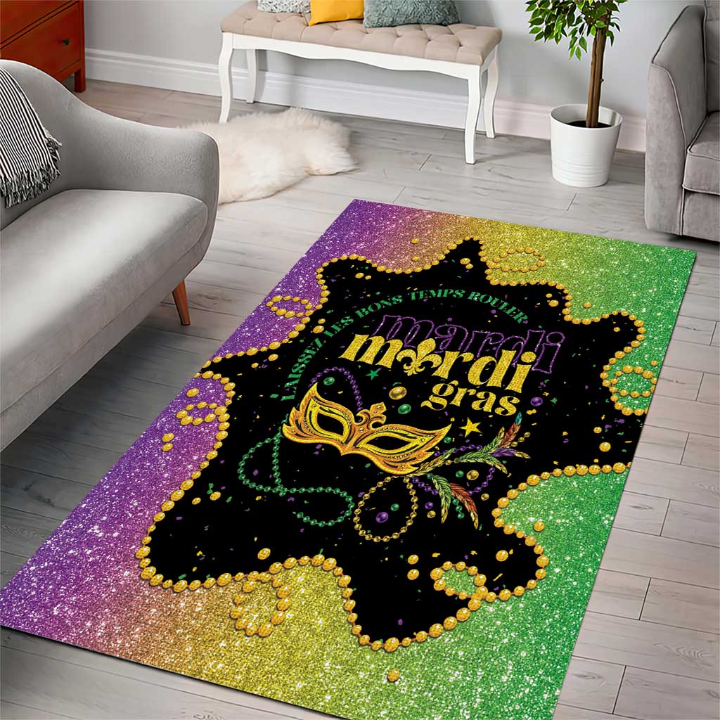 Mardi Gras Area Rug Laissez Les Bons Temps Rouler