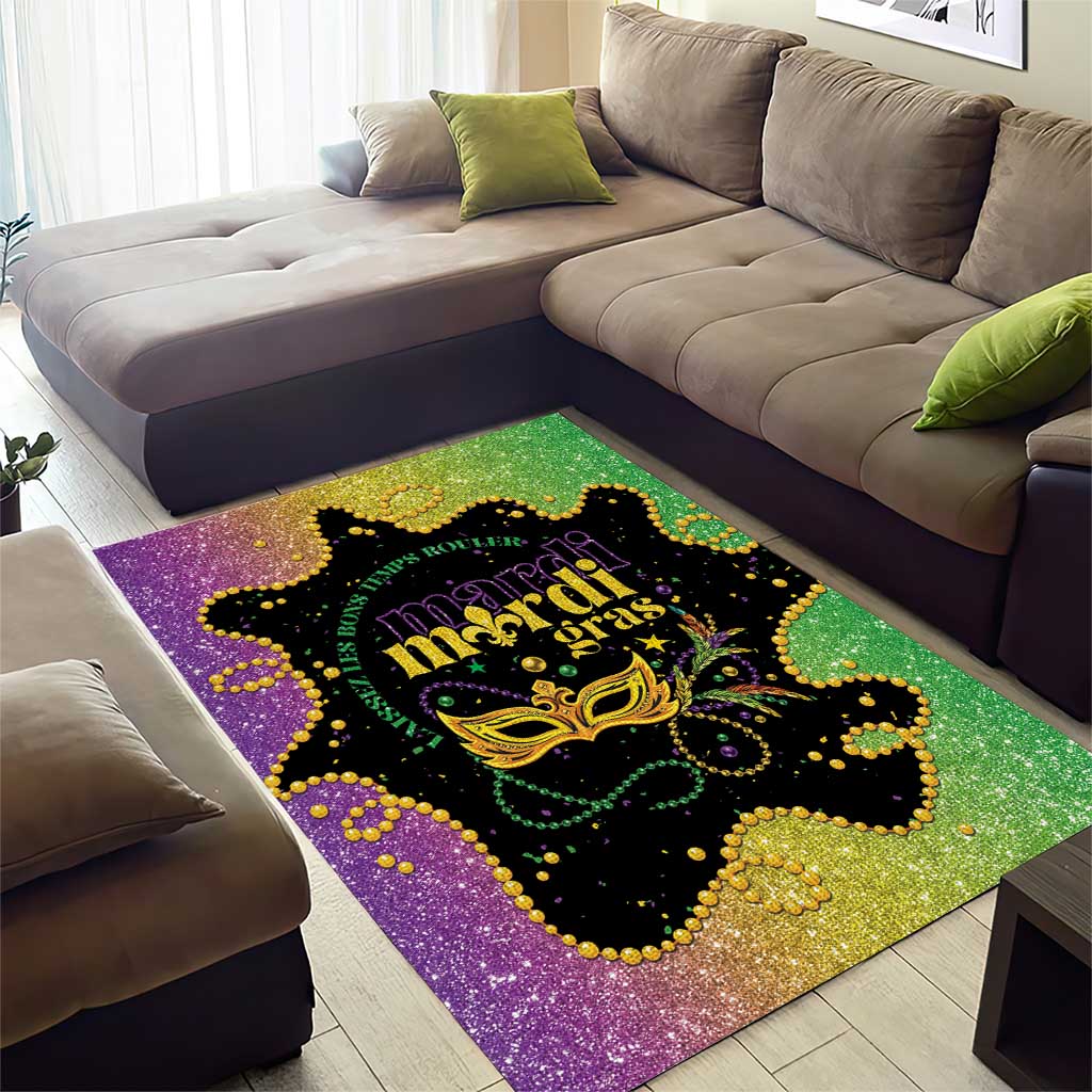 Mardi Gras Area Rug Laissez Les Bons Temps Rouler