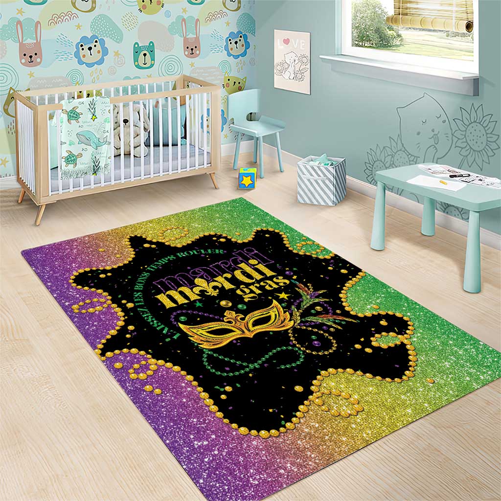 Mardi Gras Area Rug Laissez Les Bons Temps Rouler