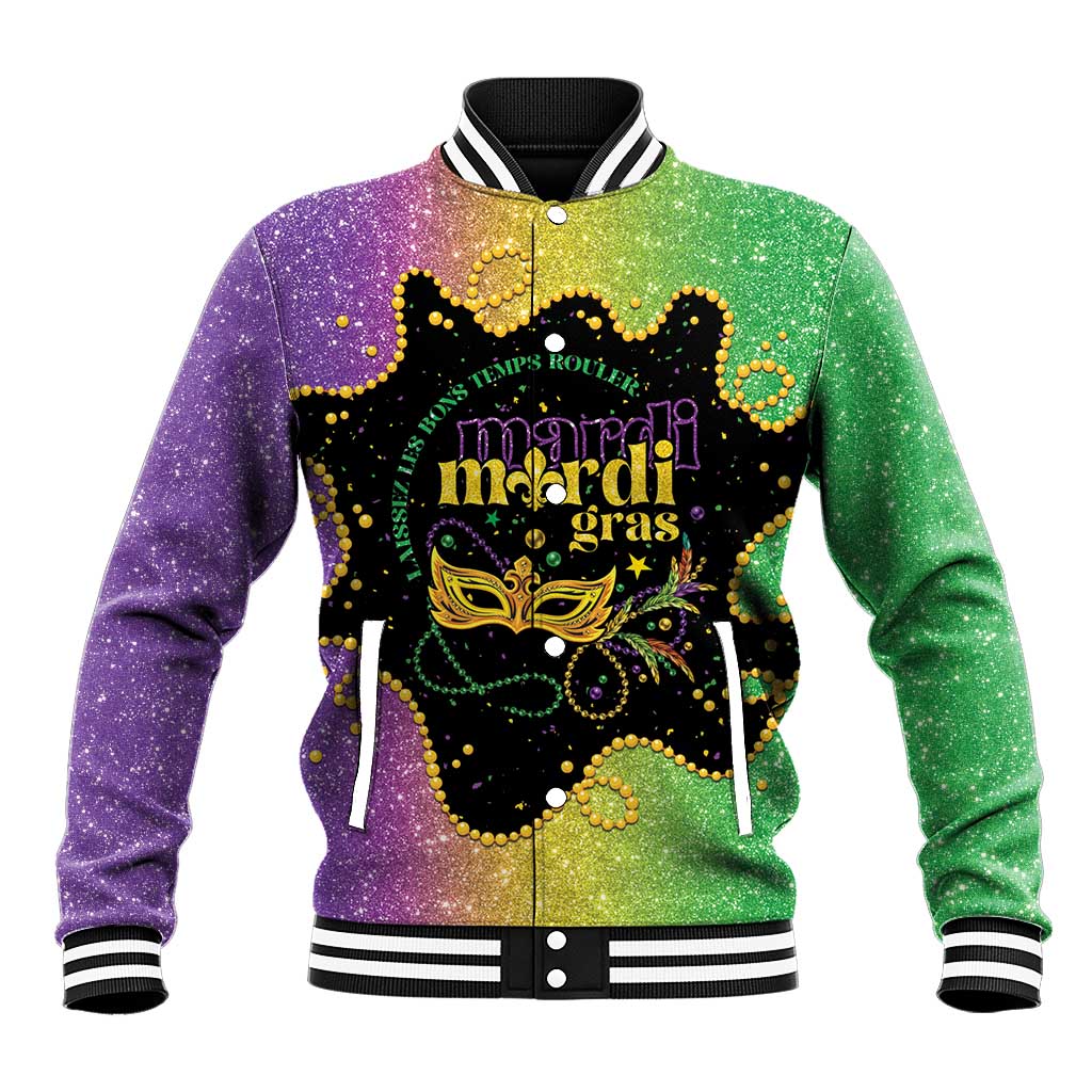 Mardi Gras Baseball Jacket Laissez Les Bons Temps Rouler