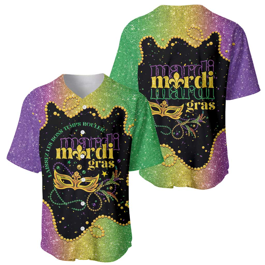 Mardi Gras Baseball Jersey Laissez Les Bons Temps Rouler