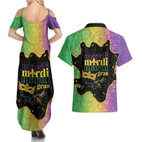 Mardi Gras Couples Matching Summer Maxi Dress and Hawaiian Shirt Laissez Les Bons Temps Rouler