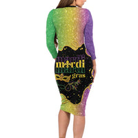 Mardi Gras Family Matching Long Sleeve Bodycon Dress and Hawaiian Shirt Laissez Les Bons Temps Rouler