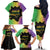 Mardi Gras Family Matching Off The Shoulder Long Sleeve Dress and Hawaiian Shirt Laissez Les Bons Temps Rouler