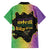 Mardi Gras Family Matching Off The Shoulder Long Sleeve Dress and Hawaiian Shirt Laissez Les Bons Temps Rouler