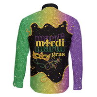Mardi Gras Family Matching Off The Shoulder Long Sleeve Dress and Hawaiian Shirt Laissez Les Bons Temps Rouler