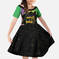 Mardi Gras Family Matching Off Shoulder Maxi Dress and Hawaiian Shirt Laissez Les Bons Temps Rouler