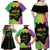Mardi Gras Family Matching Off Shoulder Maxi Dress and Hawaiian Shirt Laissez Les Bons Temps Rouler