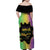 Mardi Gras Family Matching Off Shoulder Maxi Dress and Hawaiian Shirt Laissez Les Bons Temps Rouler