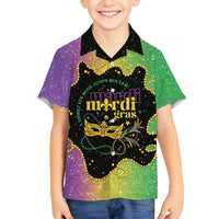 Mardi Gras Family Matching Off Shoulder Maxi Dress and Hawaiian Shirt Laissez Les Bons Temps Rouler