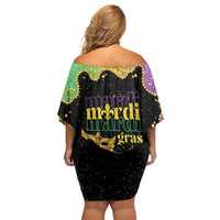 Mardi Gras Family Matching Off Shoulder Short Dress and Hawaiian Shirt Laissez Les Bons Temps Rouler