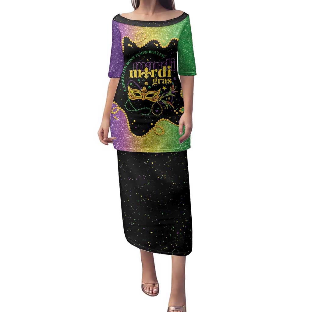 Mardi Gras Family Matching Puletasi and Hawaiian Shirt Laissez Les Bons Temps Rouler