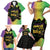 Mardi Gras Family Matching Short Sleeve Bodycon Dress and Hawaiian Shirt Laissez Les Bons Temps Rouler