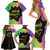 Mardi Gras Family Matching Short Sleeve Bodycon Dress and Hawaiian Shirt Laissez Les Bons Temps Rouler