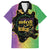 Mardi Gras Family Matching Short Sleeve Bodycon Dress and Hawaiian Shirt Laissez Les Bons Temps Rouler