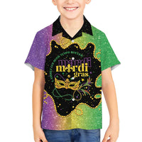 Mardi Gras Family Matching Short Sleeve Bodycon Dress and Hawaiian Shirt Laissez Les Bons Temps Rouler
