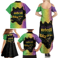 Mardi Gras Family Matching Summer Maxi Dress and Hawaiian Shirt Laissez Les Bons Temps Rouler