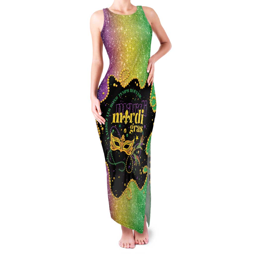 Mardi Gras Family Matching Tank Maxi Dress and Hawaiian Shirt Laissez Les Bons Temps Rouler
