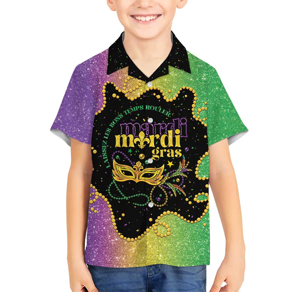 Mardi Gras Family Matching Tank Maxi Dress and Hawaiian Shirt Laissez Les Bons Temps Rouler