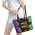 Mardi Gras Leather Tote Bag Laissez Les Bons Temps Rouler