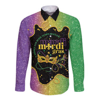 Mardi Gras Long Sleeve Button Shirt Laissez Les Bons Temps Rouler