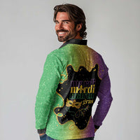 Mardi Gras Long Sleeve Polo Shirt Laissez Les Bons Temps Rouler