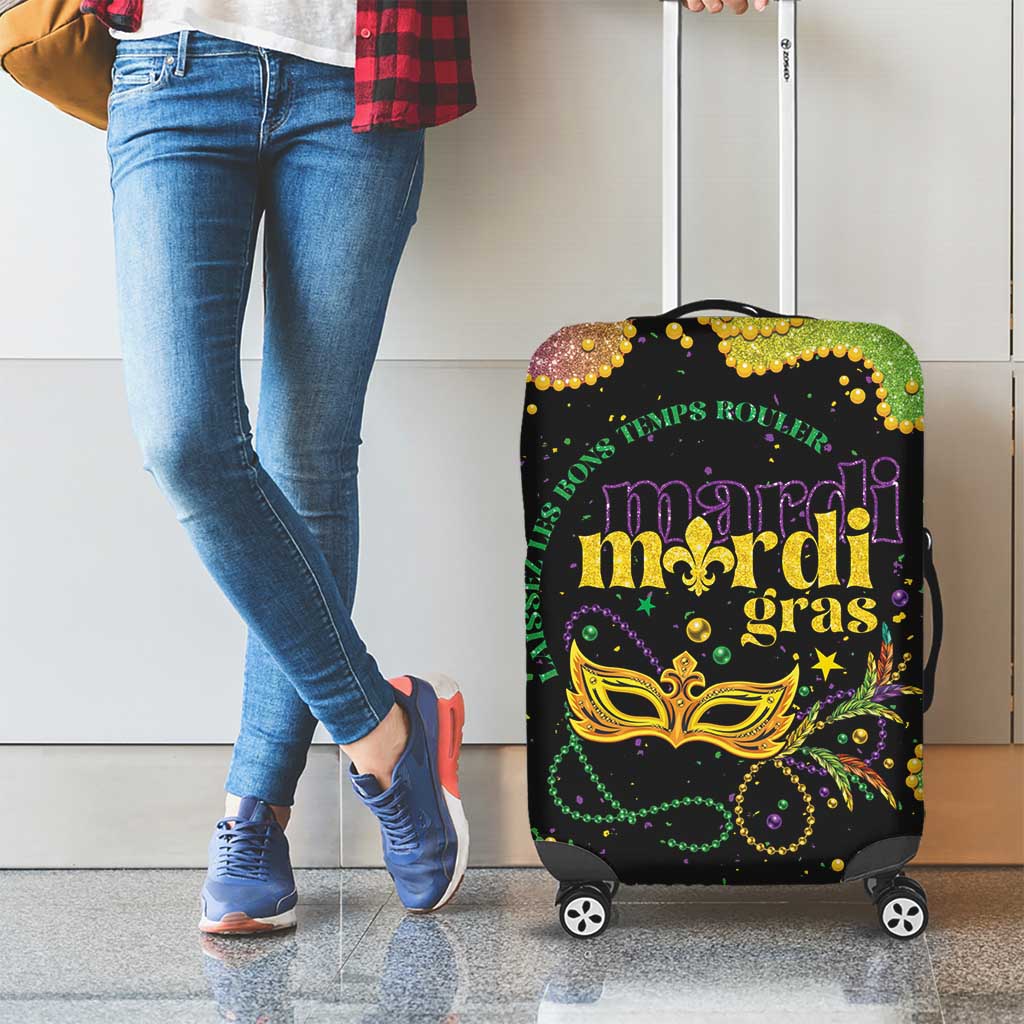 Mardi Gras Luggage Cover Laissez Les Bons Temps Rouler