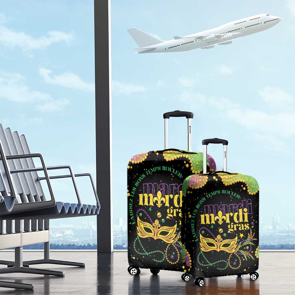 Mardi Gras Luggage Cover Laissez Les Bons Temps Rouler