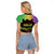 Mardi Gras Raglan Cropped T Shirt Laissez Les Bons Temps Rouler LT05 - Wonder Print Shop