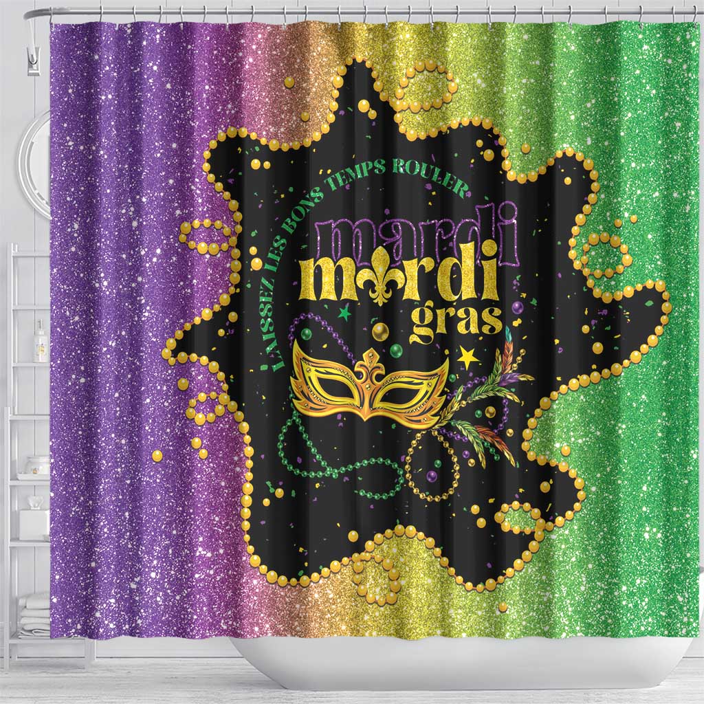 Mardi Gras Shower Curtain Laissez Les Bons Temps Rouler LT05 - Wonder Print Shop